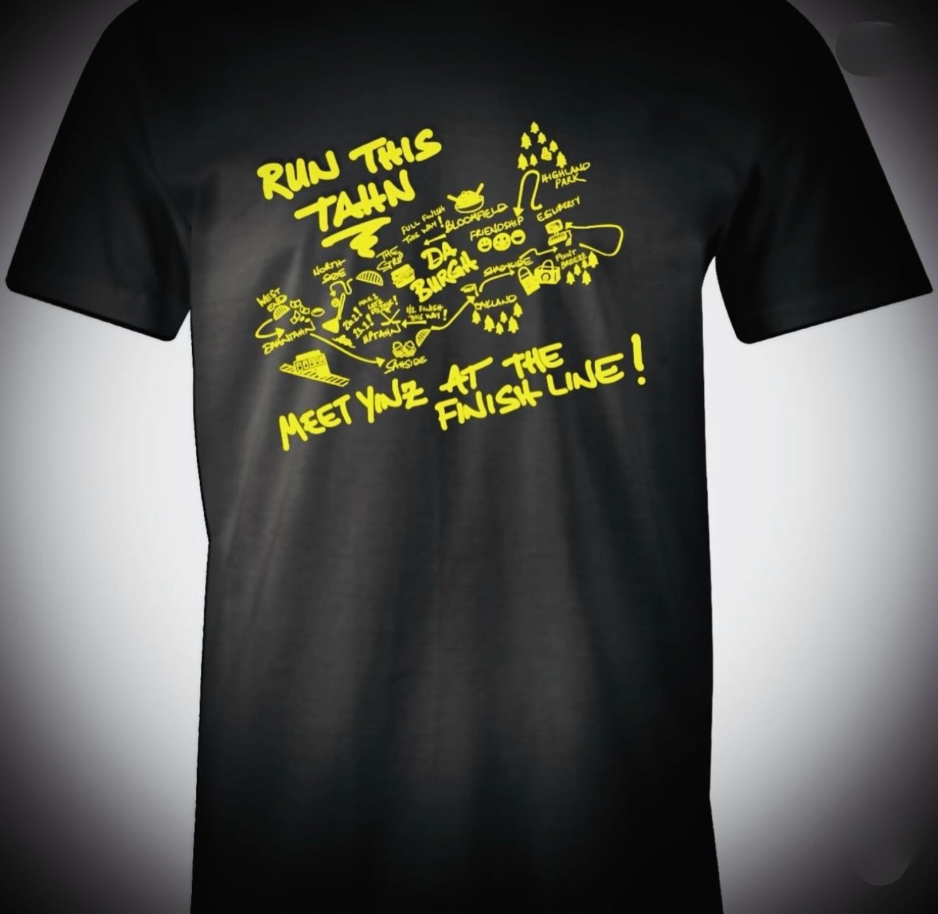 Run This Tahn Marathon Course Map Tee