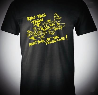 Run This Tahn Marathon Course Map Tee
