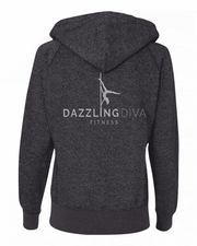 DDF Logo Black Glitter Zip Up Hoodie ***TWO LEFT***