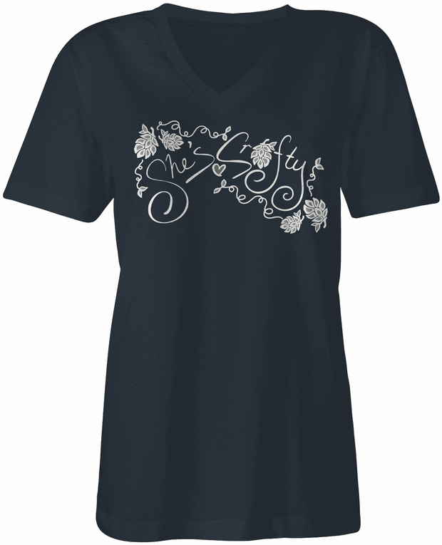 She's Crafty Women's V-Neck Tee